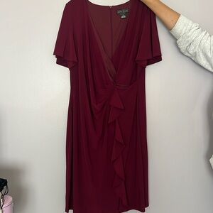 New- Size 16 - Jessica Howard - Wine color knee length dress